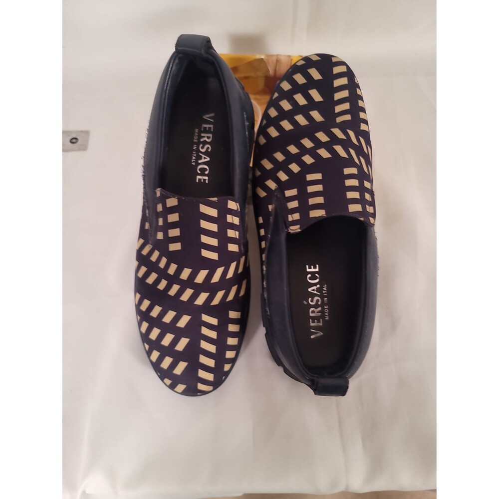 Versace Slip-On Sneakers – Navy Geometric, women’s Size 9 (men’s 7.5)